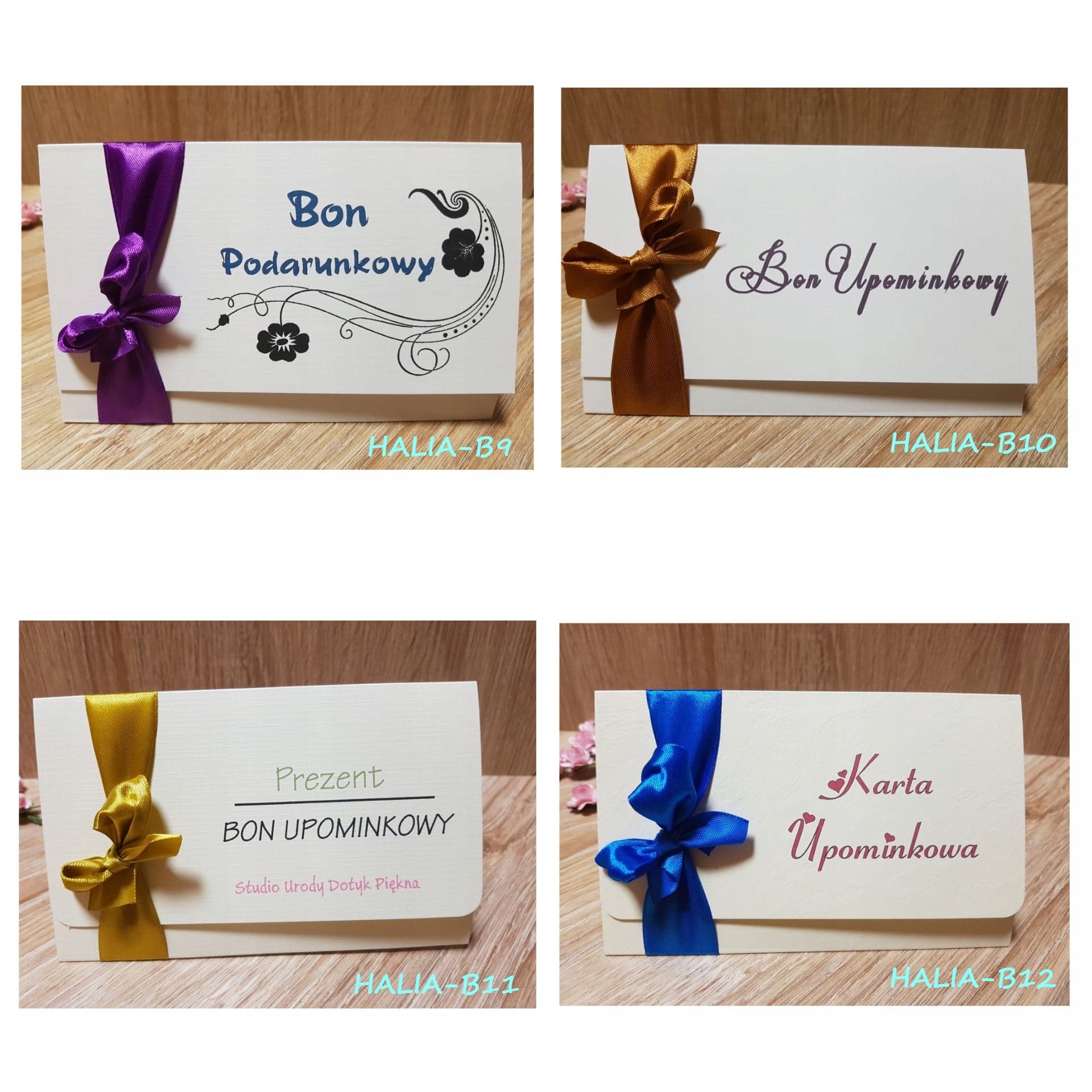 BONY PODARUNKOWE UPOMINKOWE voucher PAKIET 10 SZT Szerokość produktu 150 cm