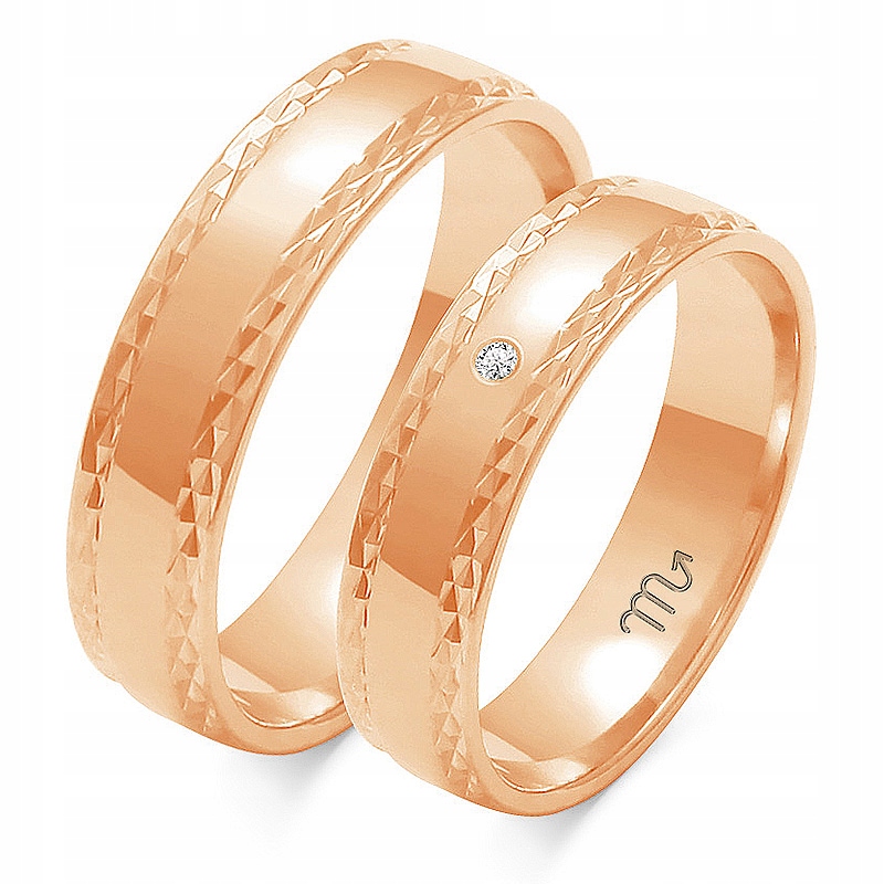 Zlaté Prsteny 14K 5 mm Zirkon id O-104