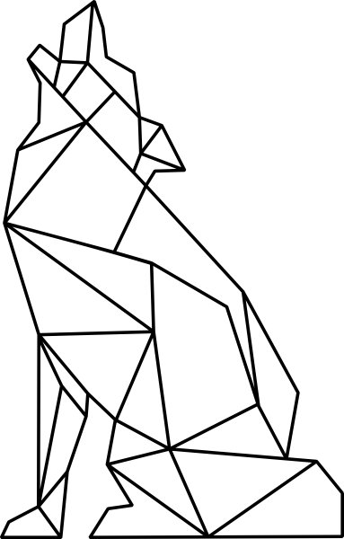 

Naklejka na ścianę Wilk Geometryczny 70 cm