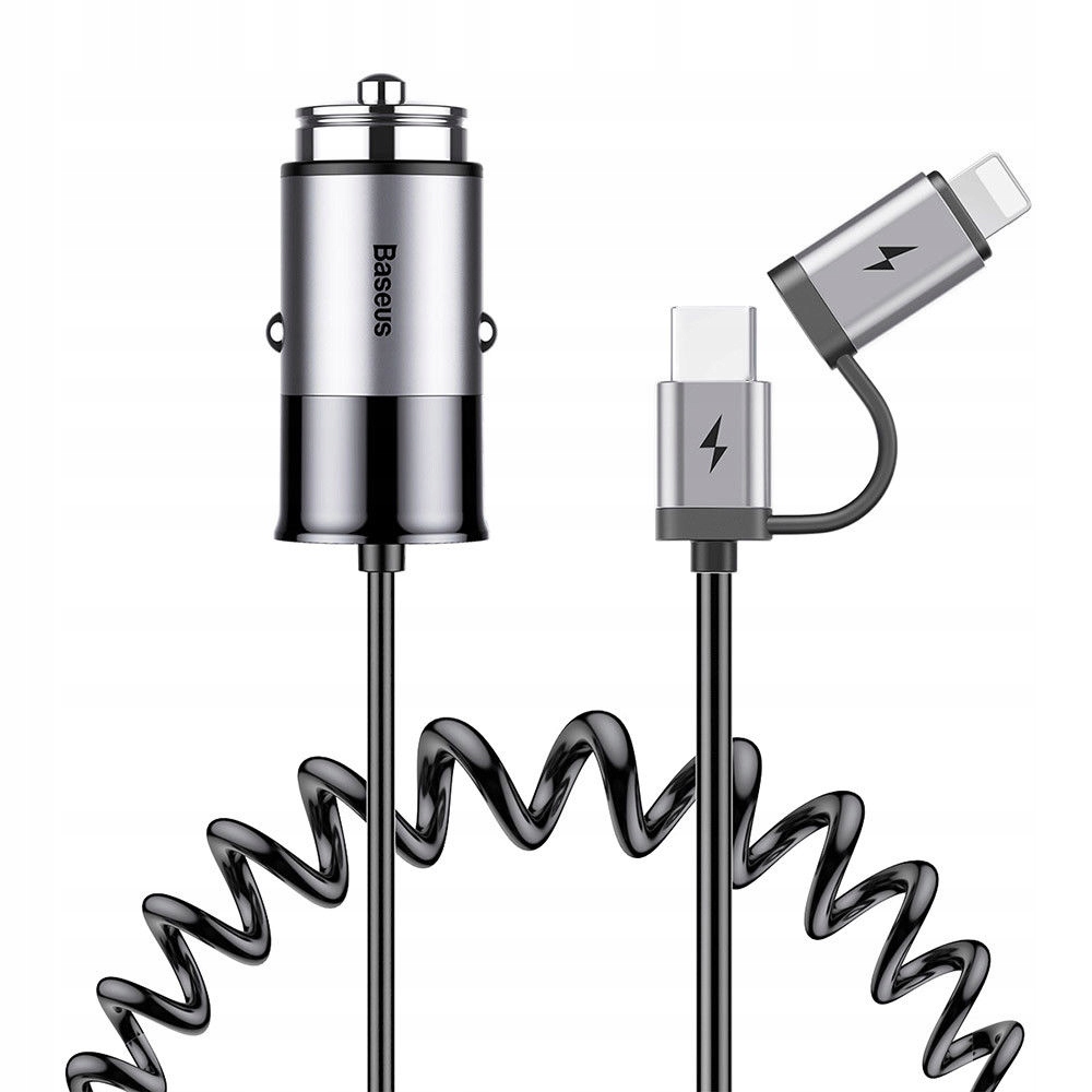 

Ładowarka Samochodowa Baseus Kabel Usb-c Lightning