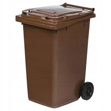 Pojemnik Kosz 240L Na Śmieci Odpady Brązowy Ese