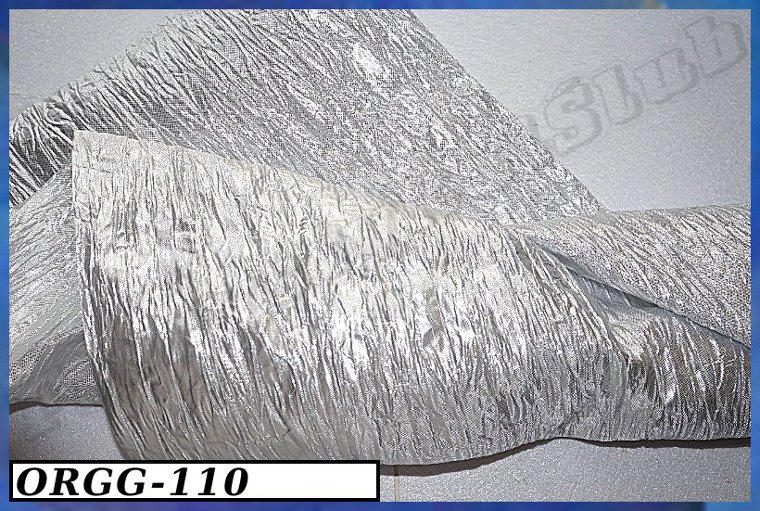 Organza organtyna gnieciona metal 39cm/4,5m ORGG Kod producenta QQQ