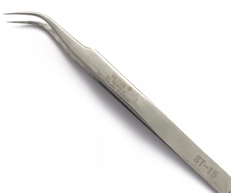 Пинцет для наращивания ресниц VETUS ST-15