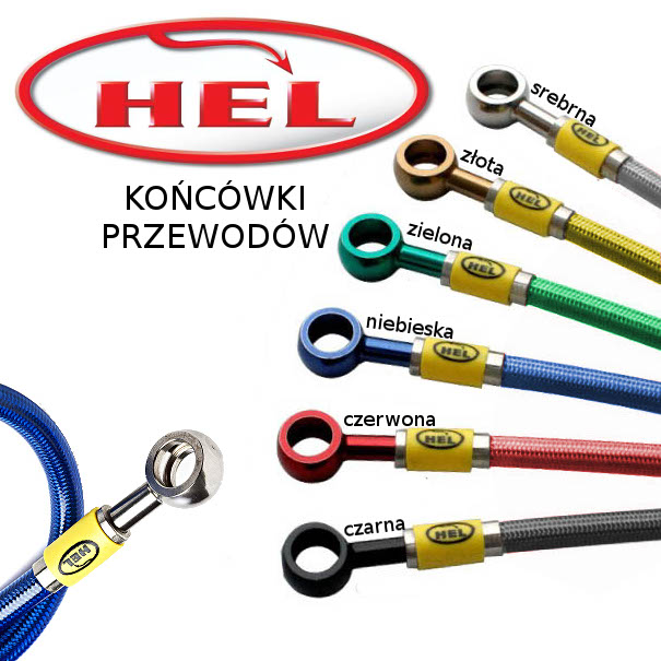 Przewody oplot HEL Yamaha YZF R1 RN22 2009 2011 Part manufacturer HEL