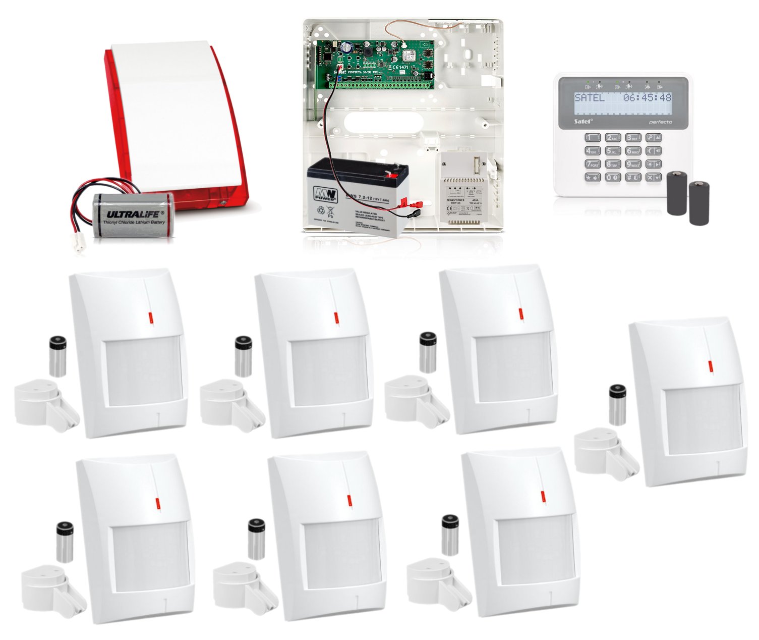 Alarm Bezprzewodowy Satel Perfecta 7 Czujek Gsm