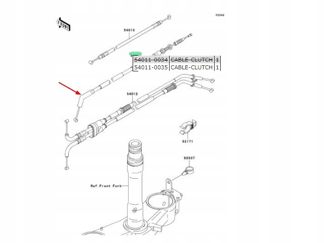 LINKA SPRZĘGŁA kawasaki ZX10R 2004-2005 Dopasowanie do pojazdu produkt dedykowany