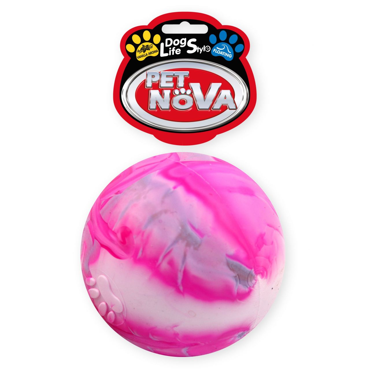 

Pełna piłka pływająca naturalna guma 8cm Pet Nova