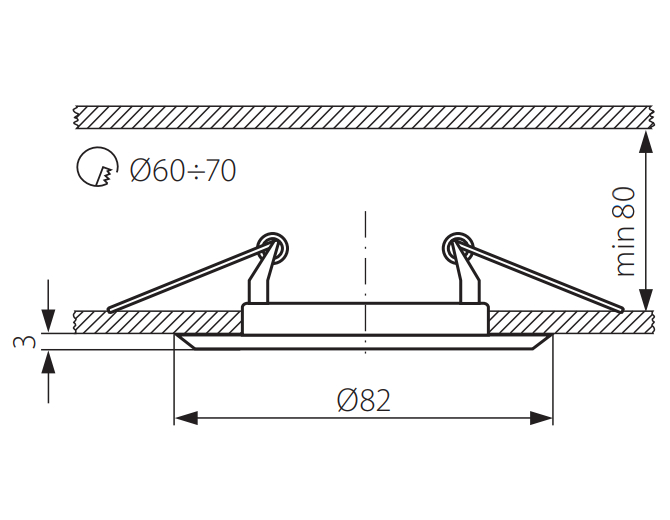 Oprawa halogenowa do LED GU10 na 230V CT14 patyna Marka Kobi