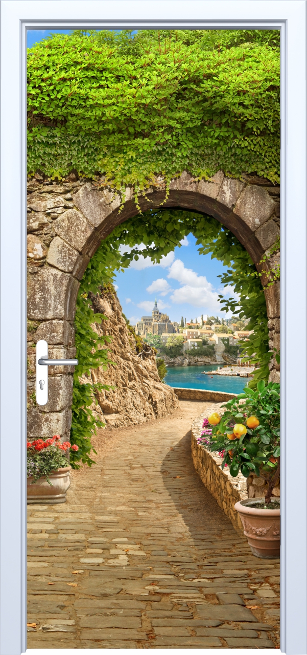 настенные фрески, шпона,на дверь, проход, путь