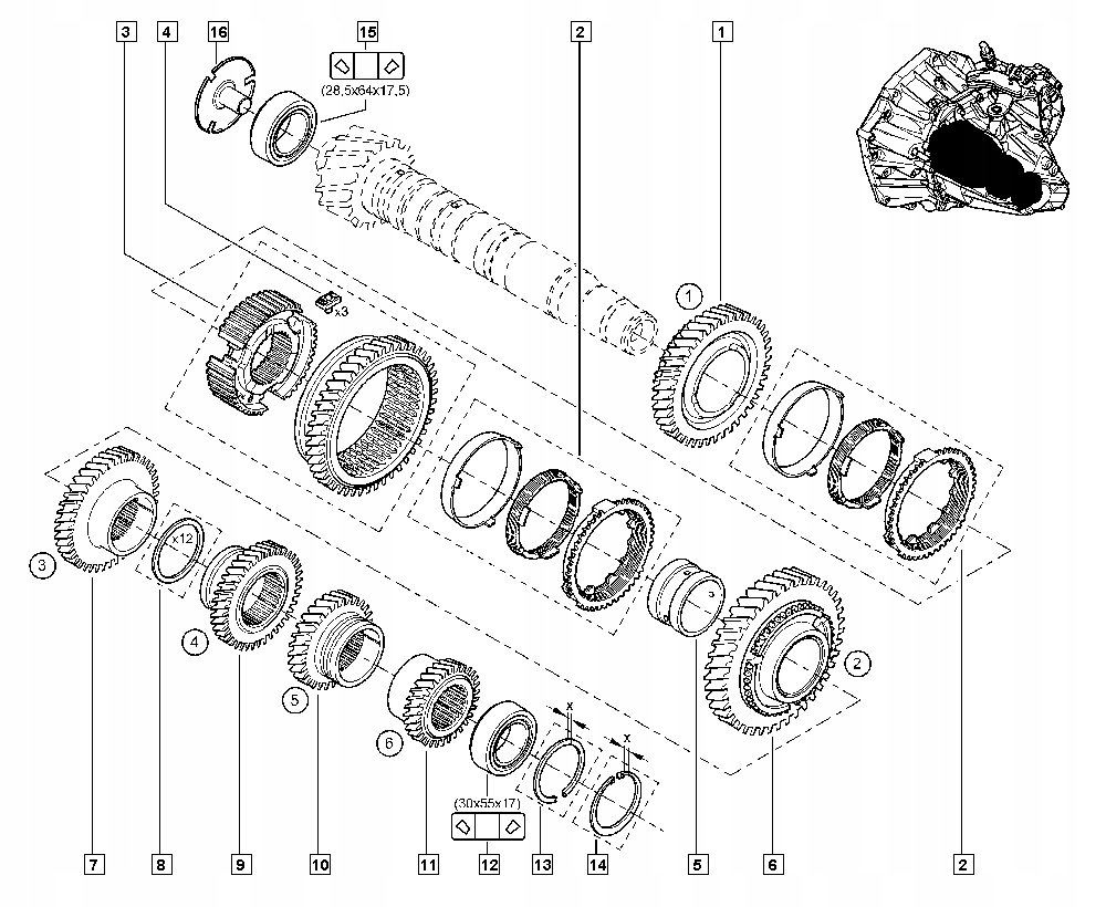 Схема кпп jr5517