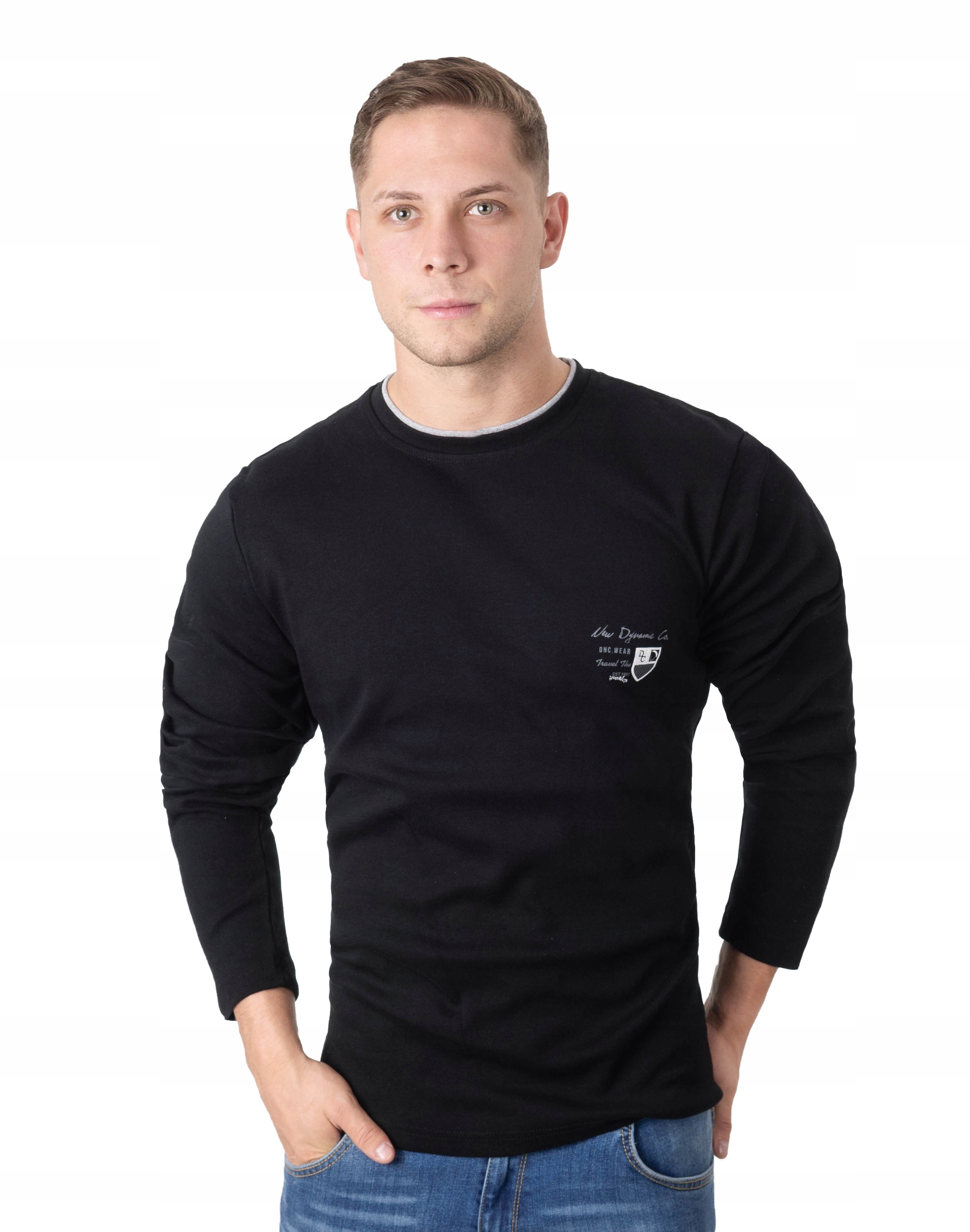 

Duża Koszulka Męska z Długim Rękawem 1213-02 r 4XL