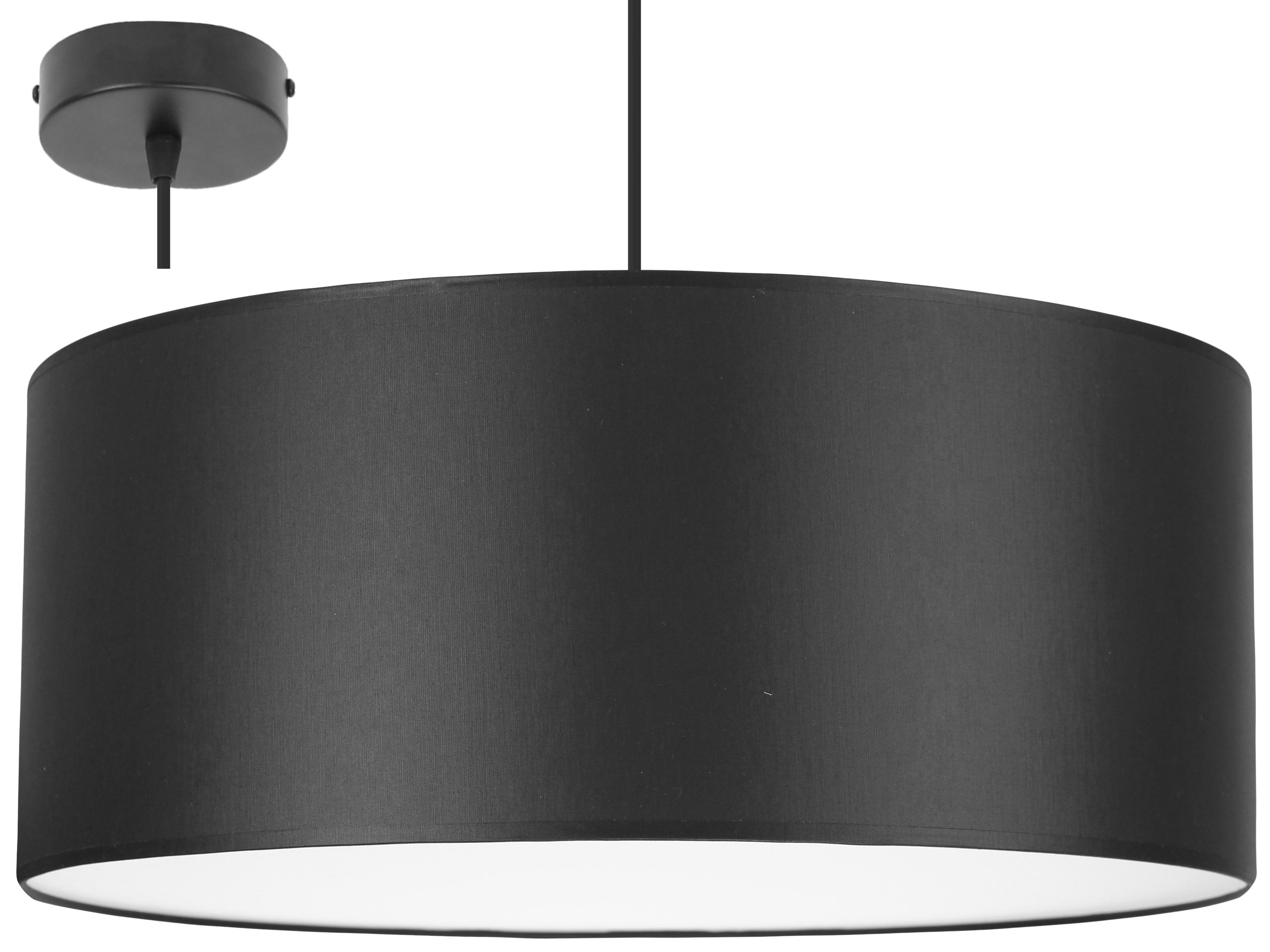 

Lampa Wisząca Biały Środek 50 cm Abażur