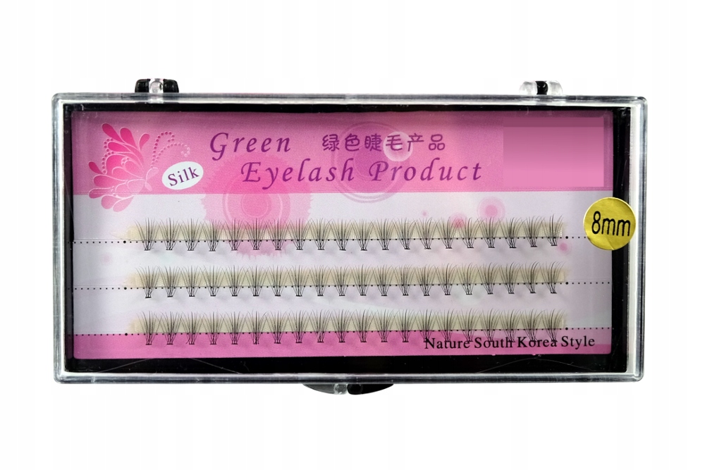 

Rzęsy Jedwabne Kępki Sztuczne Rzęsy 8mm, 60 Sztuk!