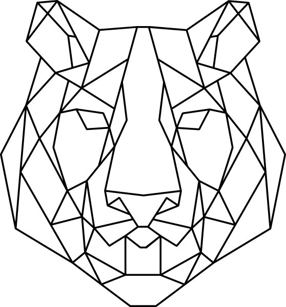 

Naklejka na ścianę Tygrys Geometryczny 120cm