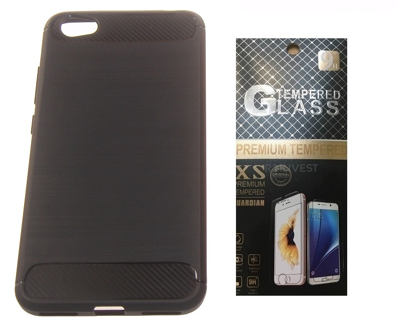 

Karbon Etui Carbon do Xiaomi Redmi Note 5A + Szkło