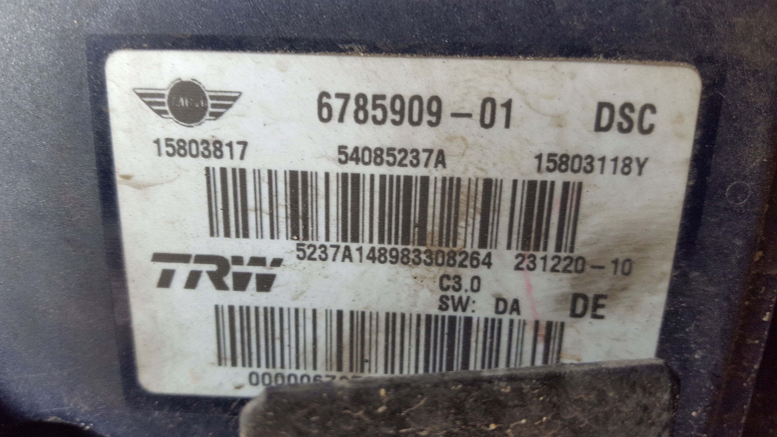 насос ABS 678590901 15803817 MINI COOPER R56