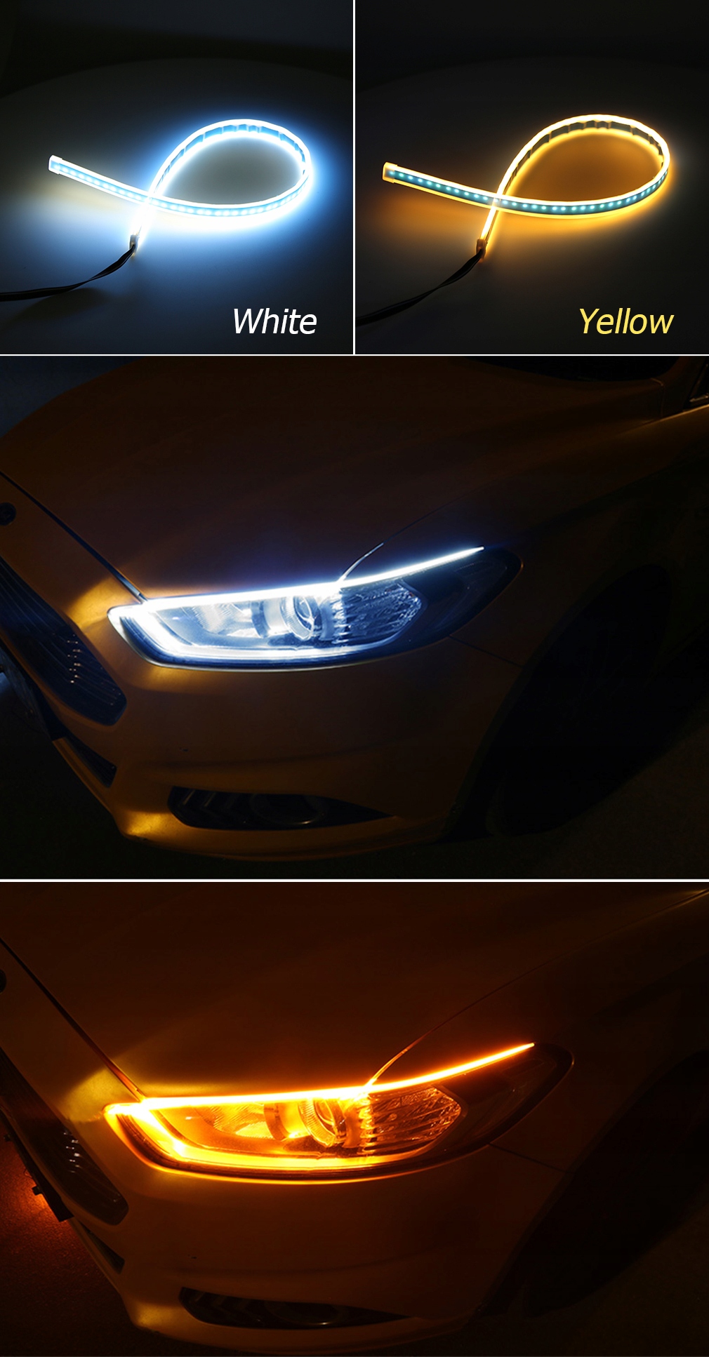 SWIATLA DRL LED PLYWAJACY KIERUNKOWSKAZ DYNAMICZNE Shape longitudinal