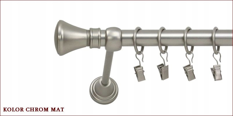 KARNISZE METALOWE POJEDYNCZE 19 mm 400 cm 4 m Rodzaj karnisza pojedynczy