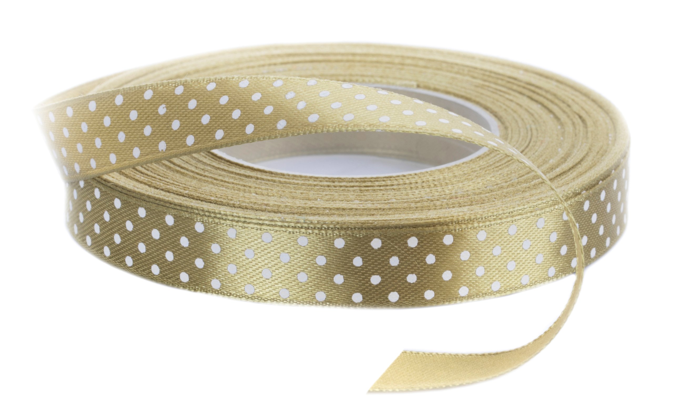 

Tasiemka Khaki W Kropki Wstążka Satynowa 12mm 127