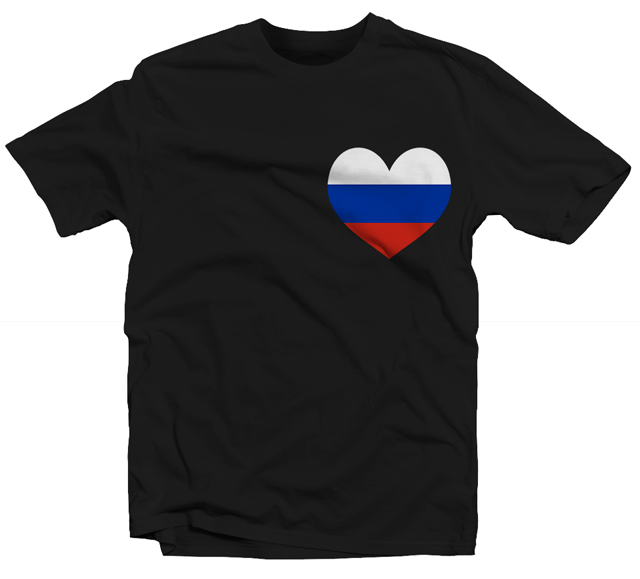 

Koszulka T-shirt Serce Flaga Rosja L