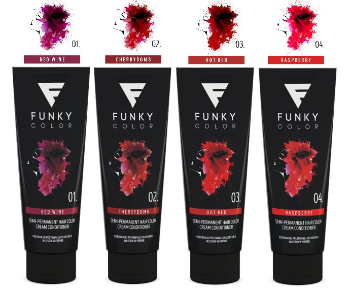 Toner Do Włosów Funky Color nr.04 Raspberry 100 ml Typ tonery