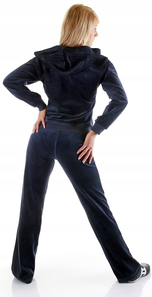 Dresy damskie welurowe, dres damski granatowy 3XL Rozmiar 3XL