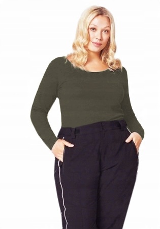 

ZZ2 Zizzi Bluzka Khaki Z Dekoltem 46 48
