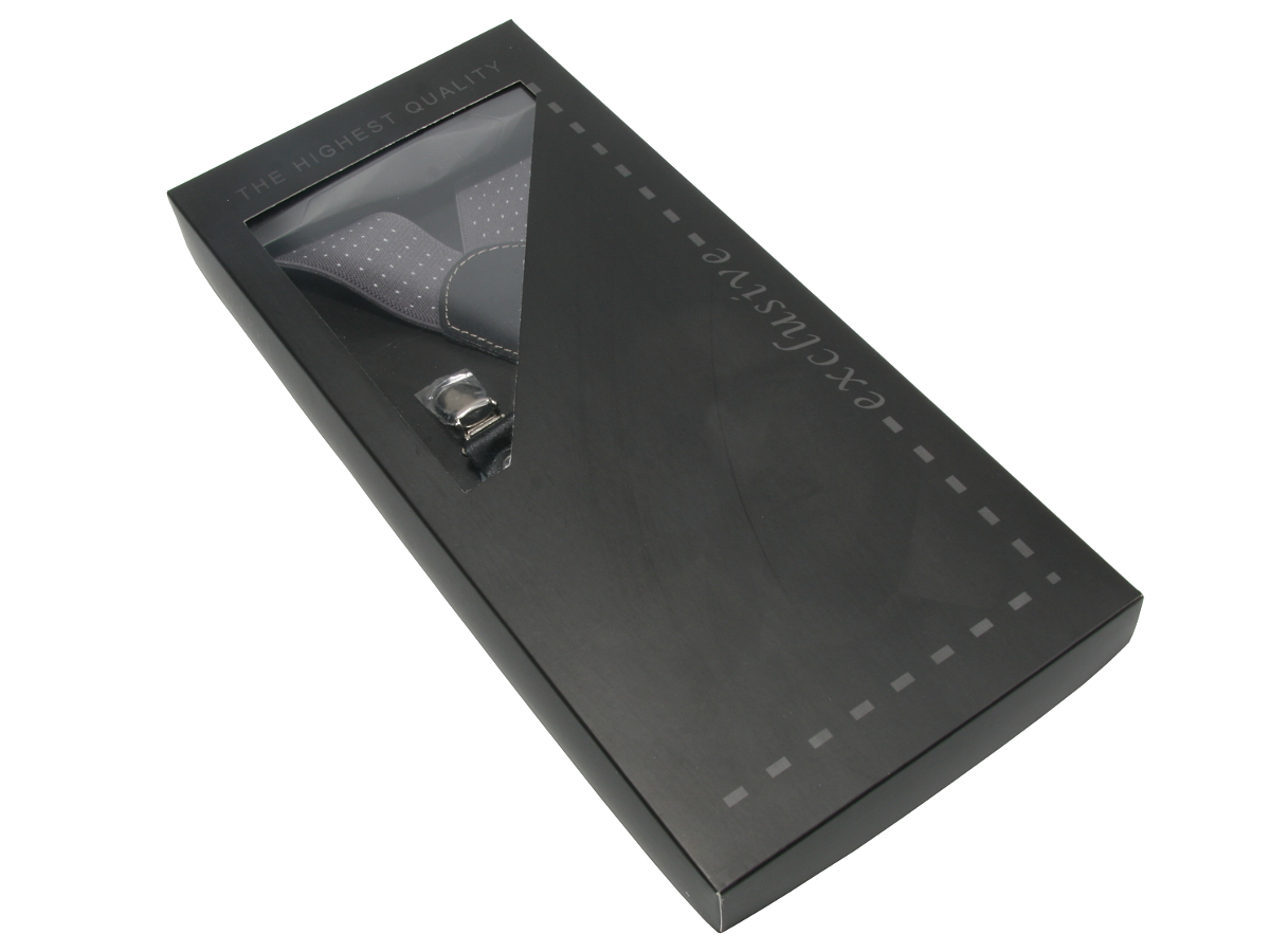 SZELKI MĘSKIE - SZARE W KROPKI Marka inna