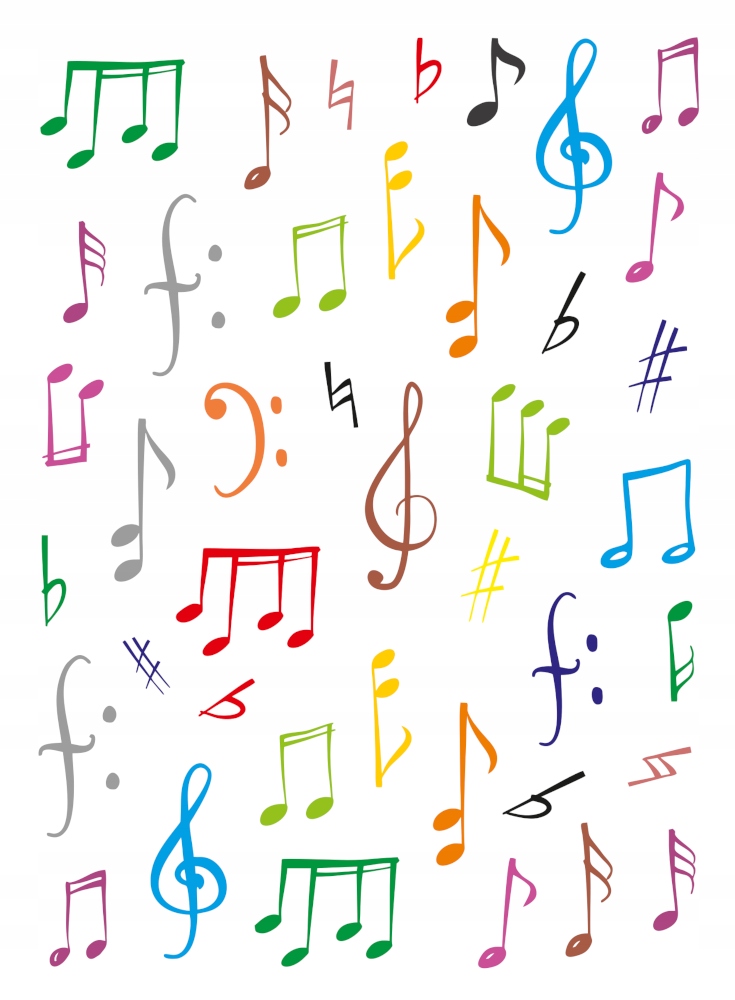 

Naklejki motywacyjne symbole muzyczne 41 szt