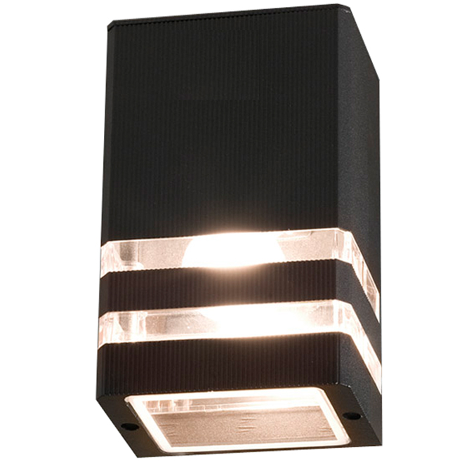 Venkovní nástěnné svítidlo hliníkové, černé, vodotěsné Rios 1, černé, IP54 E27