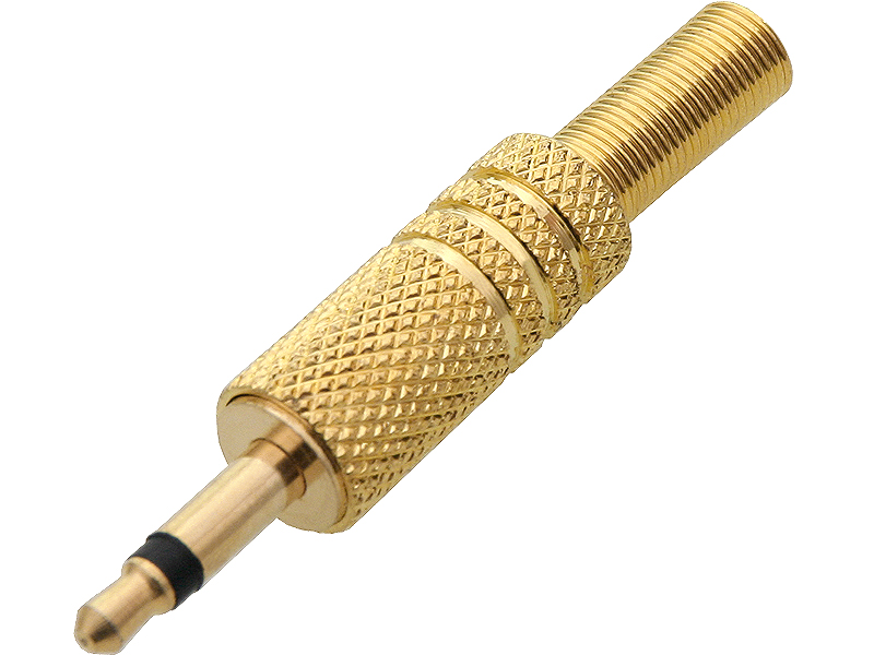 

Wtyk Mały Jack 3,5 Mono na kabel Złoty 24h(2535