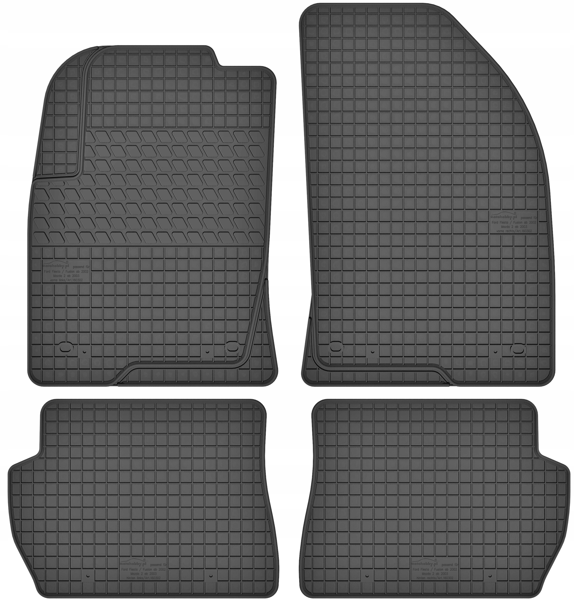 Коврики резиновые выделенные к FORD FUSION 02-12