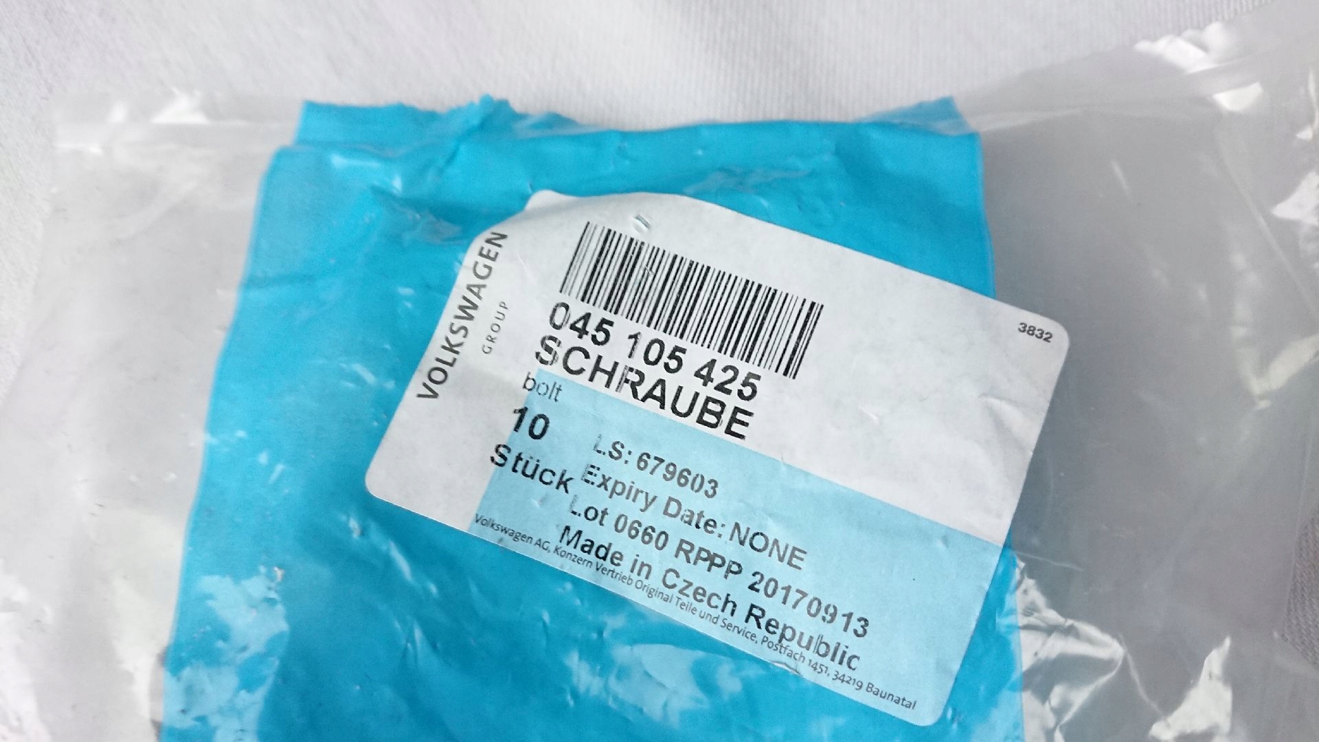 ŚRUBY KORBOWODU VAG OE 045105425 AUDI VW SKODA Typ samochodu Samochody osobowe