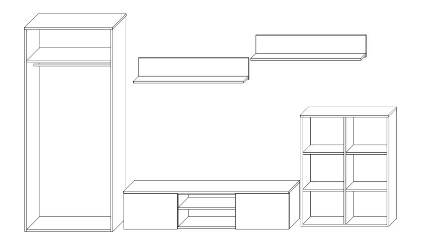 Zestaw mebli Meble California wenge/biały Marka Per La Vita