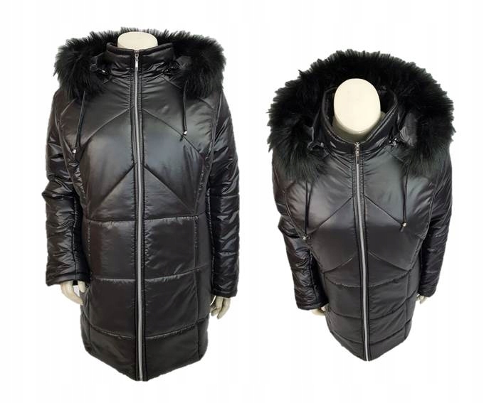 PŁASZCZYK ZIMOWY OCIEPLANY KURTKA ZIMOWA 3XL 52 54 Materiał dominujący poliester