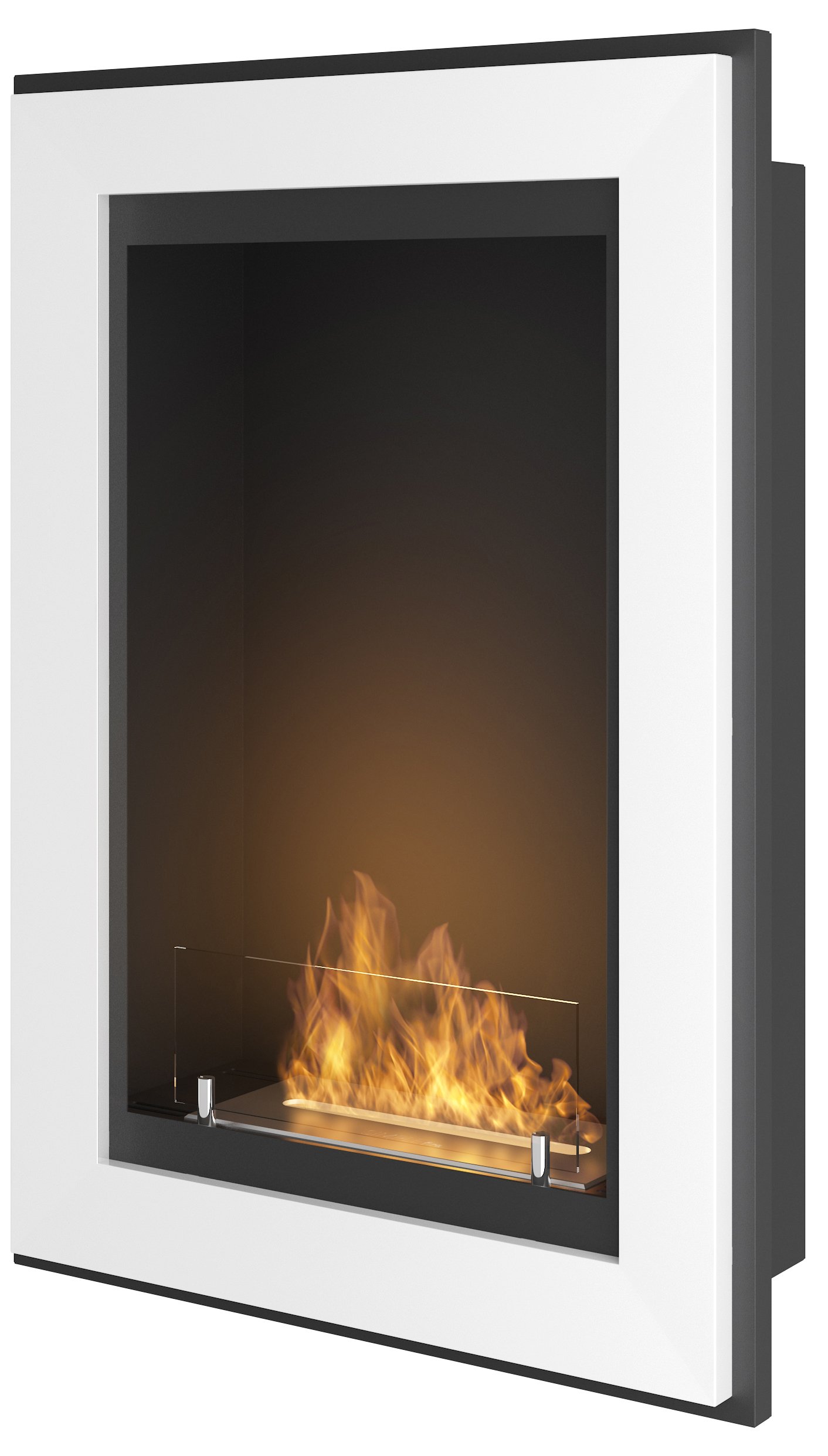 Biokominek Z Szybą biały połysk Frame 550mm (55cm)