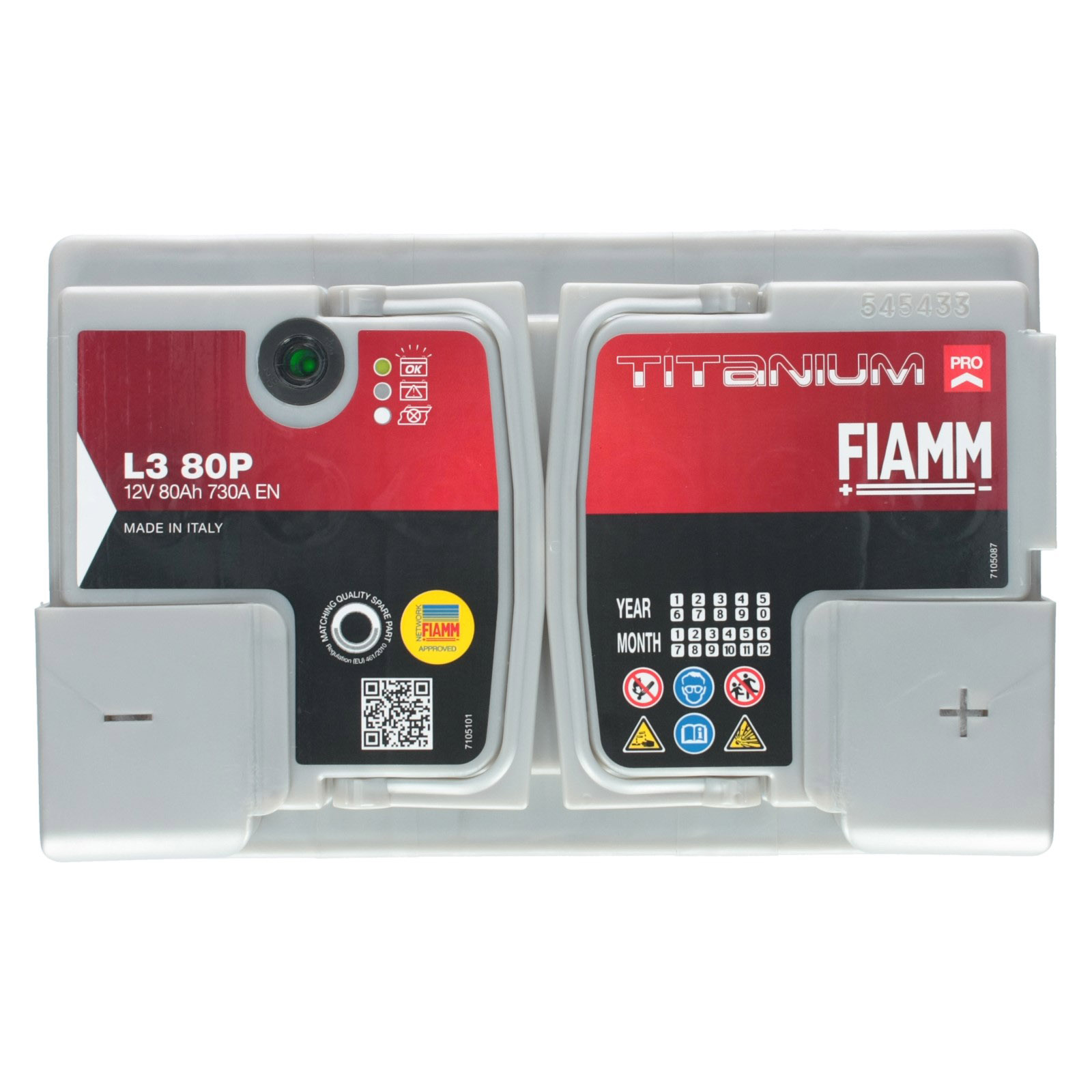 Akumulator FIAMM Titanium PRO L3 80P 80Ah 730A Numer katalogowy części L380P