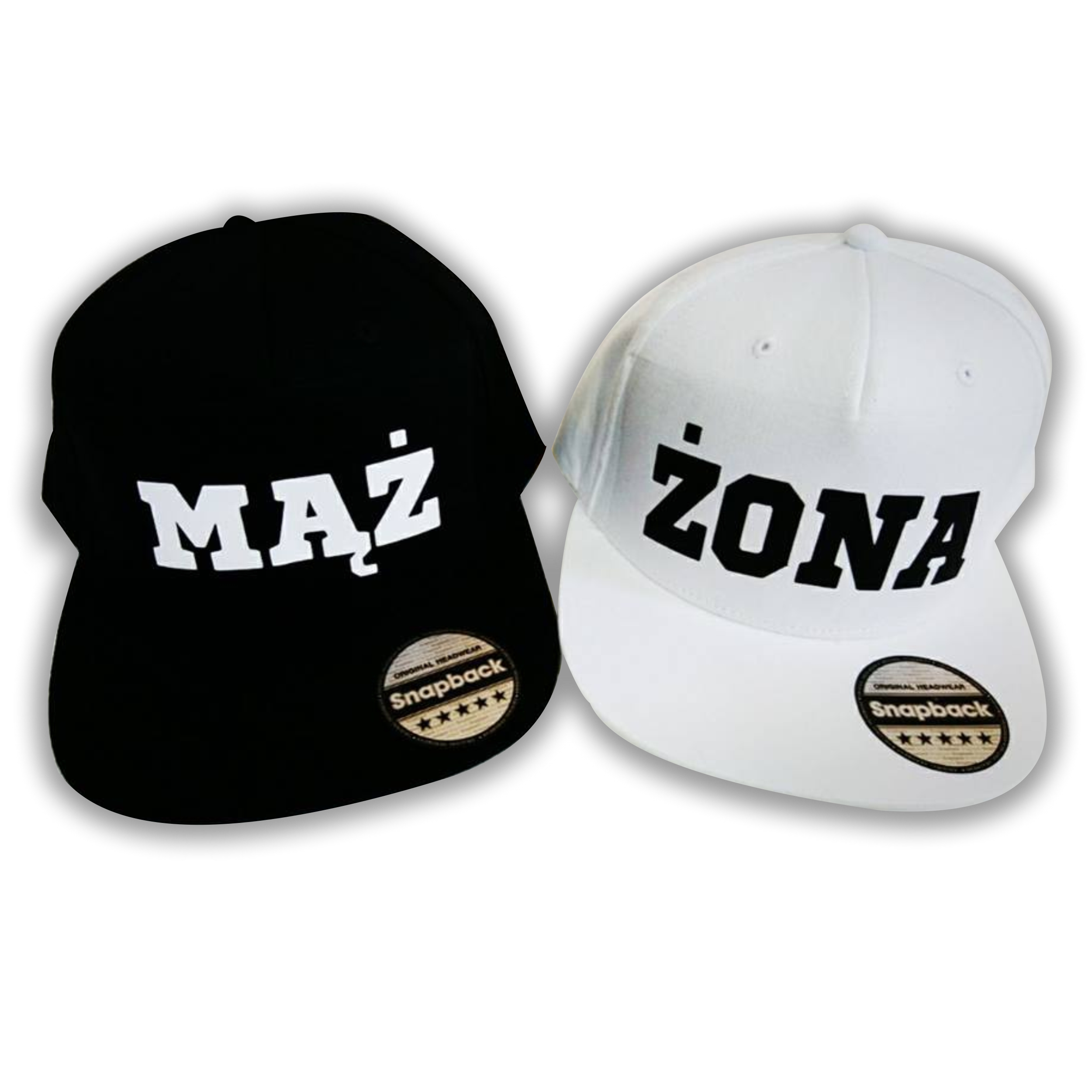 CZAPKI SNAPBACK DLA PAR KING QUEEN WALENTYNKI x2 Materiał dominujący bawełna