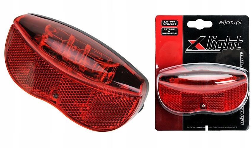 

Lampa Tył X-light Na Bagażnik 2 Super Led +baterie