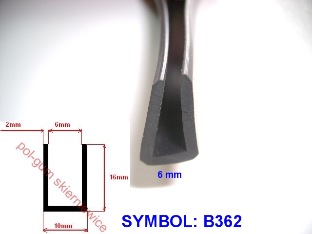 USZCZELKA KRAWĘDZIOWA NARANTOWA NA RANT TYPU: U Marka bez marki