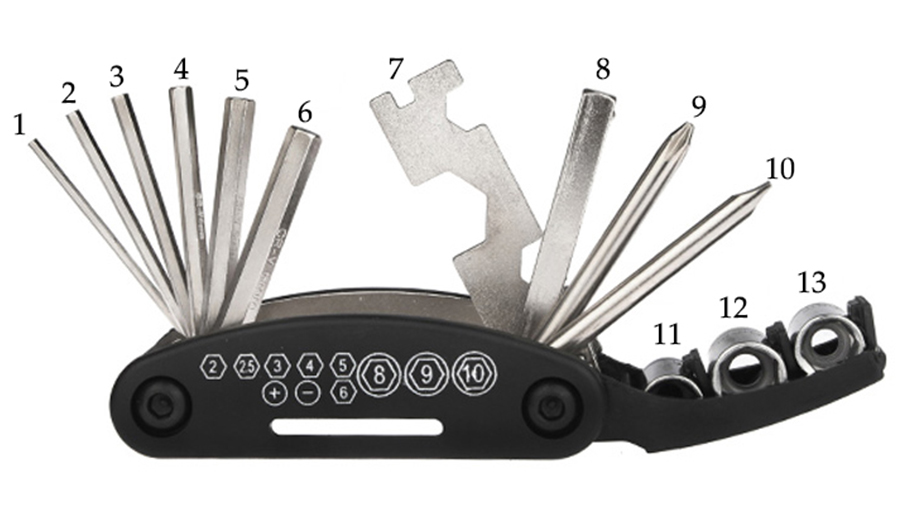 ZESTAW KLUCZY ROWEROWYCH KLUCZE DO ROWERU NAPRAWY Model nie dotyczy