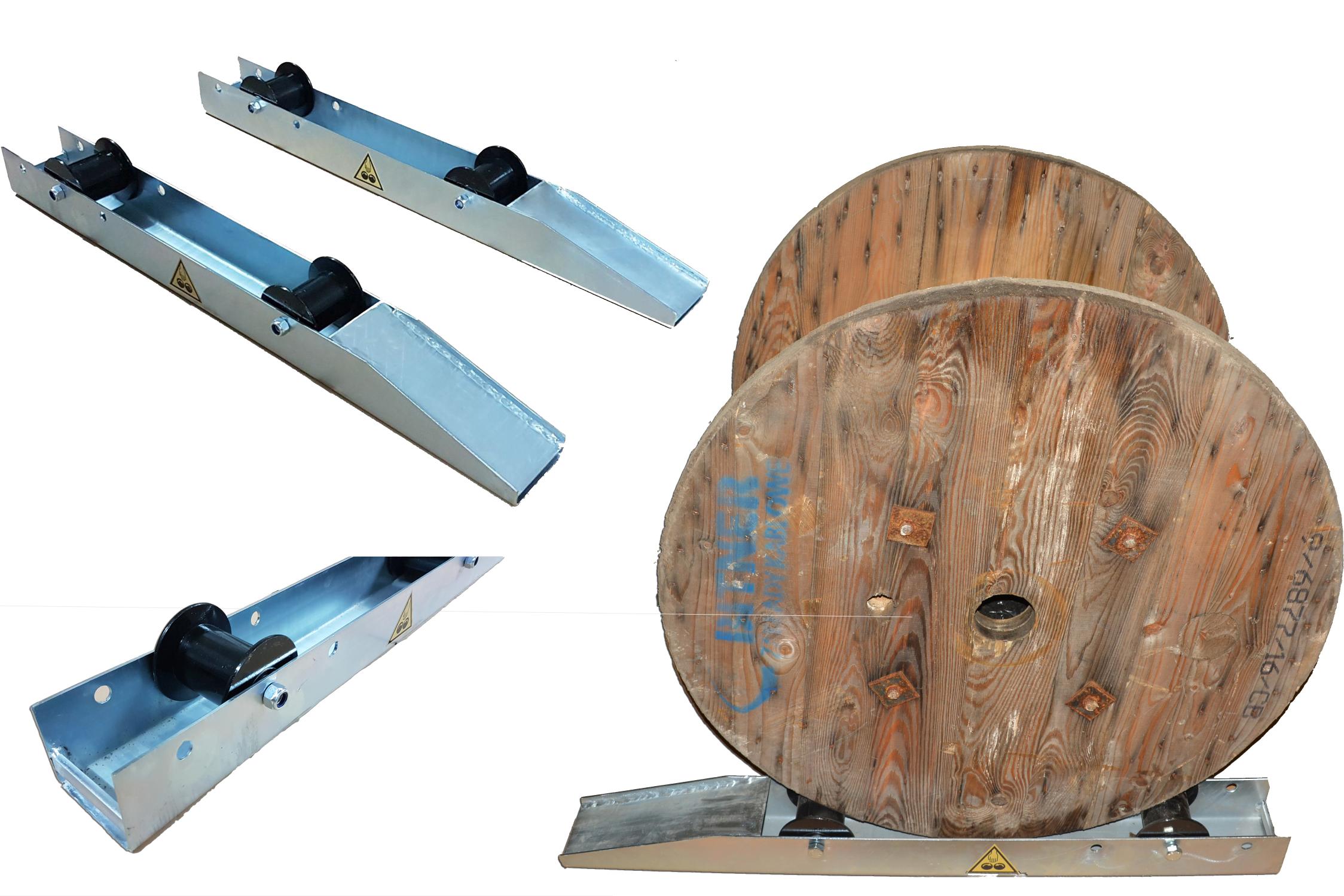 Rozvíječ na odvíjení kabelů z bubnů o hmotnosti 2000 kg