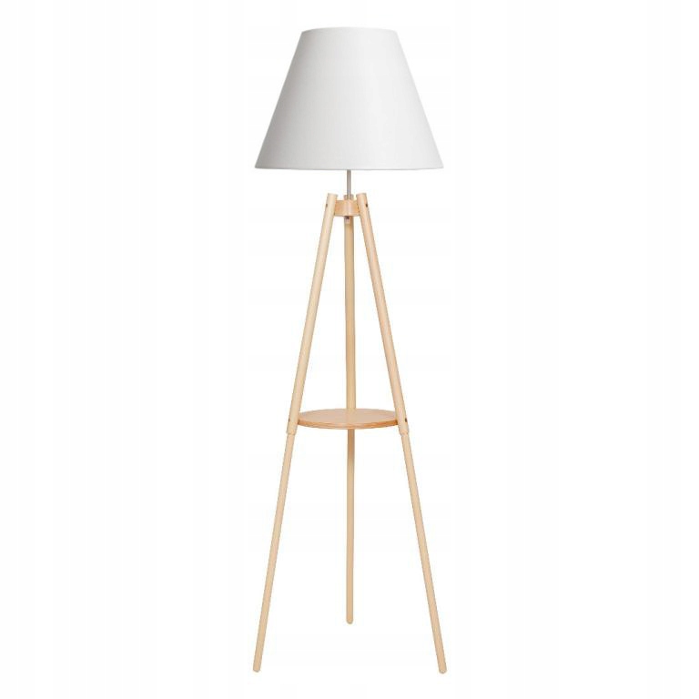 

Lampy,lampa Stojąca Podłogowa LS-20 Drewno Abażur