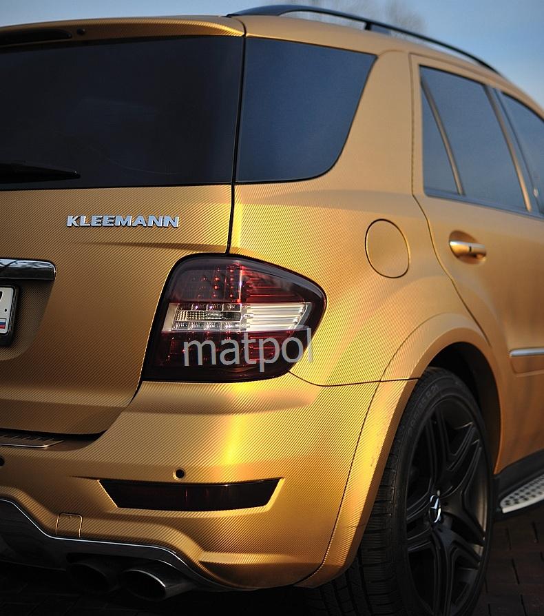 FOLIA ZŁOTA CARBON KARBON 3D ZŁOTY 50 x 152 cm Długość 50 cm