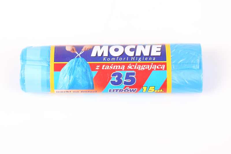 

Worki Na Śmieci 35L 15SZT Hdpe Taśma Niebieskie!