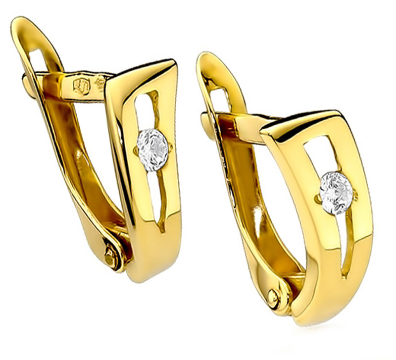 

Kolczyki Złote Z Brylantami 0,08ct