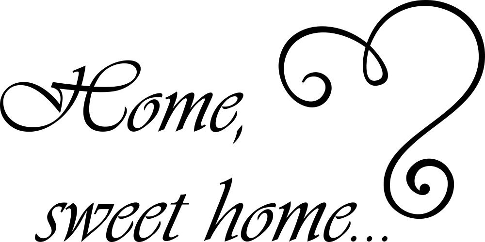 

Naklejka na ścianę Cytat Home sweet home 100 cm