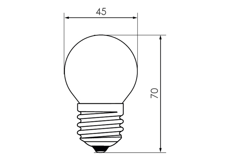 Ozdobna żarówka ledowa LED E27 230V 1W zielona Marka Spectrum LED