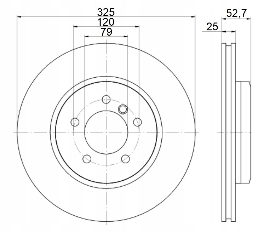 TARCZE MIKODA 0448 GT KLOCKI BMW 3 E46 przód 325mm Strona zabudowy przód