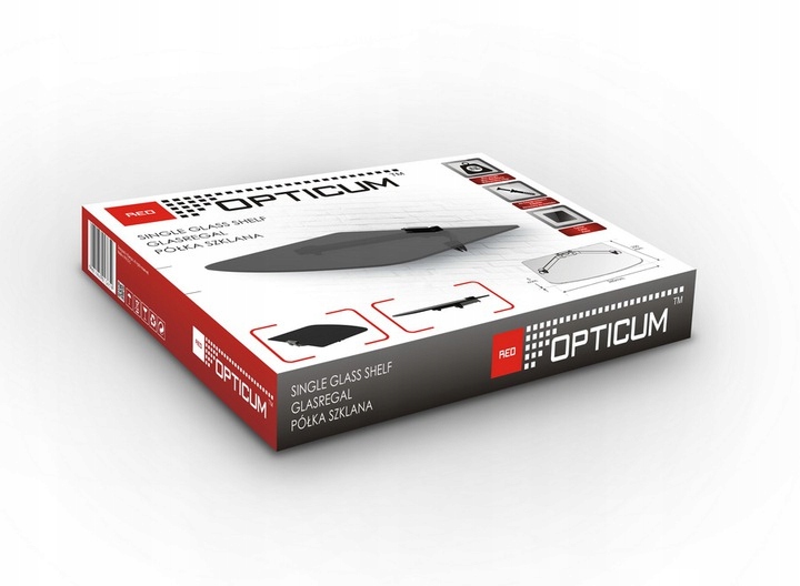 PÓŁKA SZKLANA ŚCIENNA STOLIK pod DEKODER TV RADIO Kod producenta GOLDI